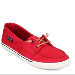 Sperry Women's Red Canvas Sneakers- Size 6.5